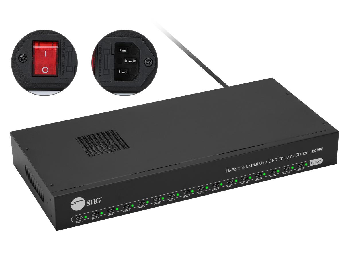 SIIG 16P Industrial USB-C Charging Hub - Channel XR